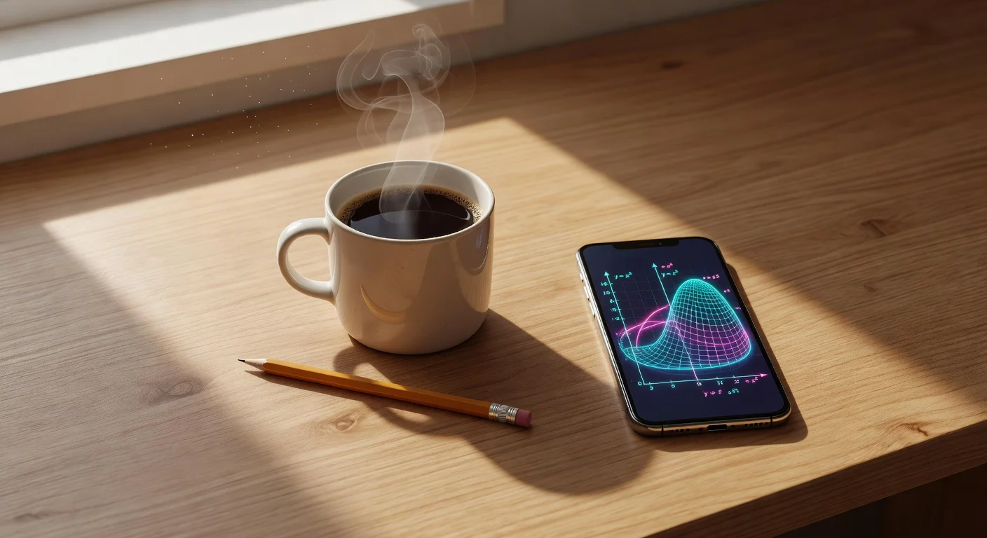 Homework study desk set up with a smartphone scanning an assignment