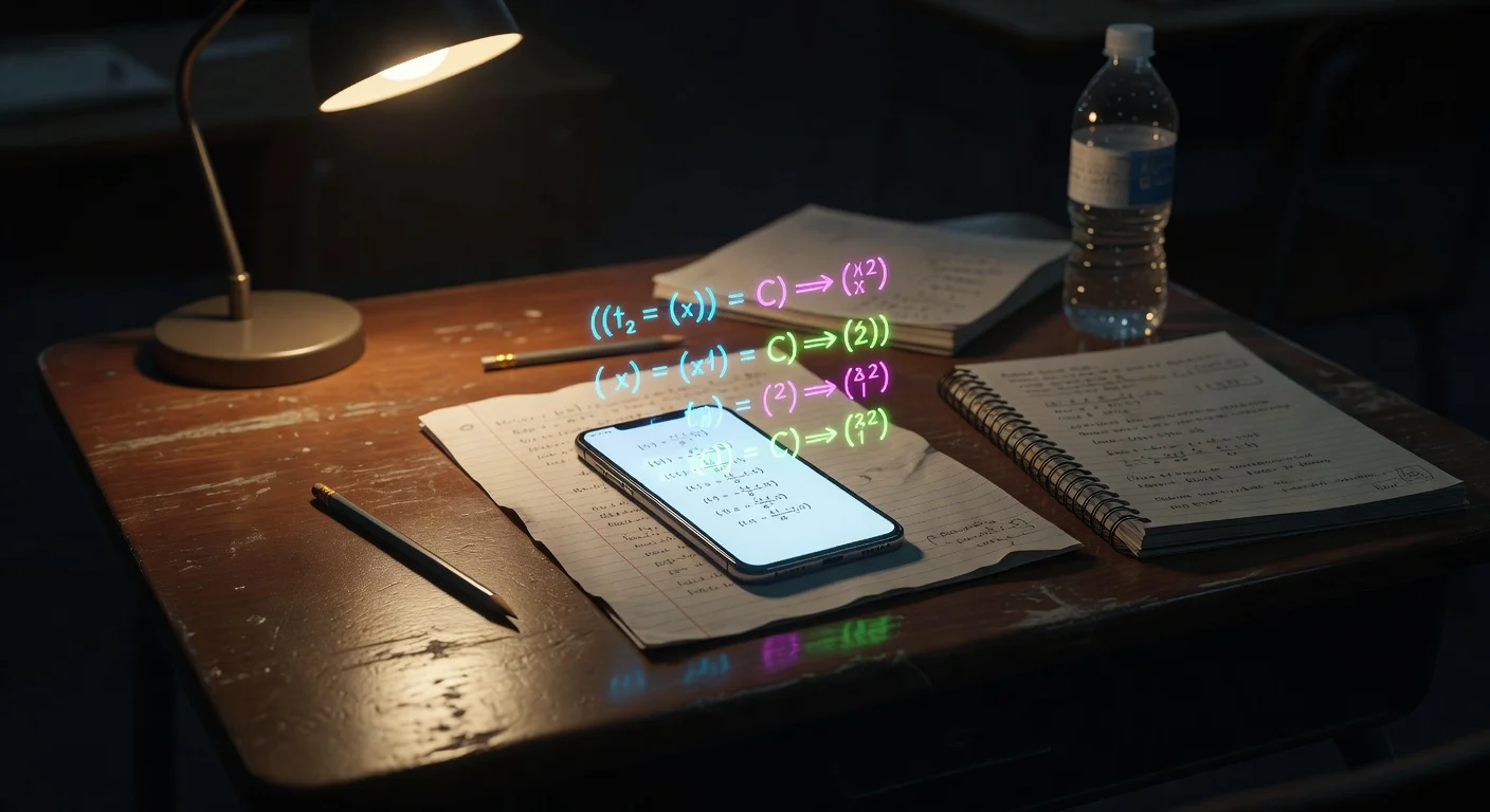 A student holding a smartphone scanning a textbook page for Socratic homework answers